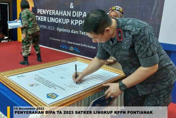 PENYERAHAN DIPA TA 2023 SATKER LINGKUP KPPN PONTIANAK