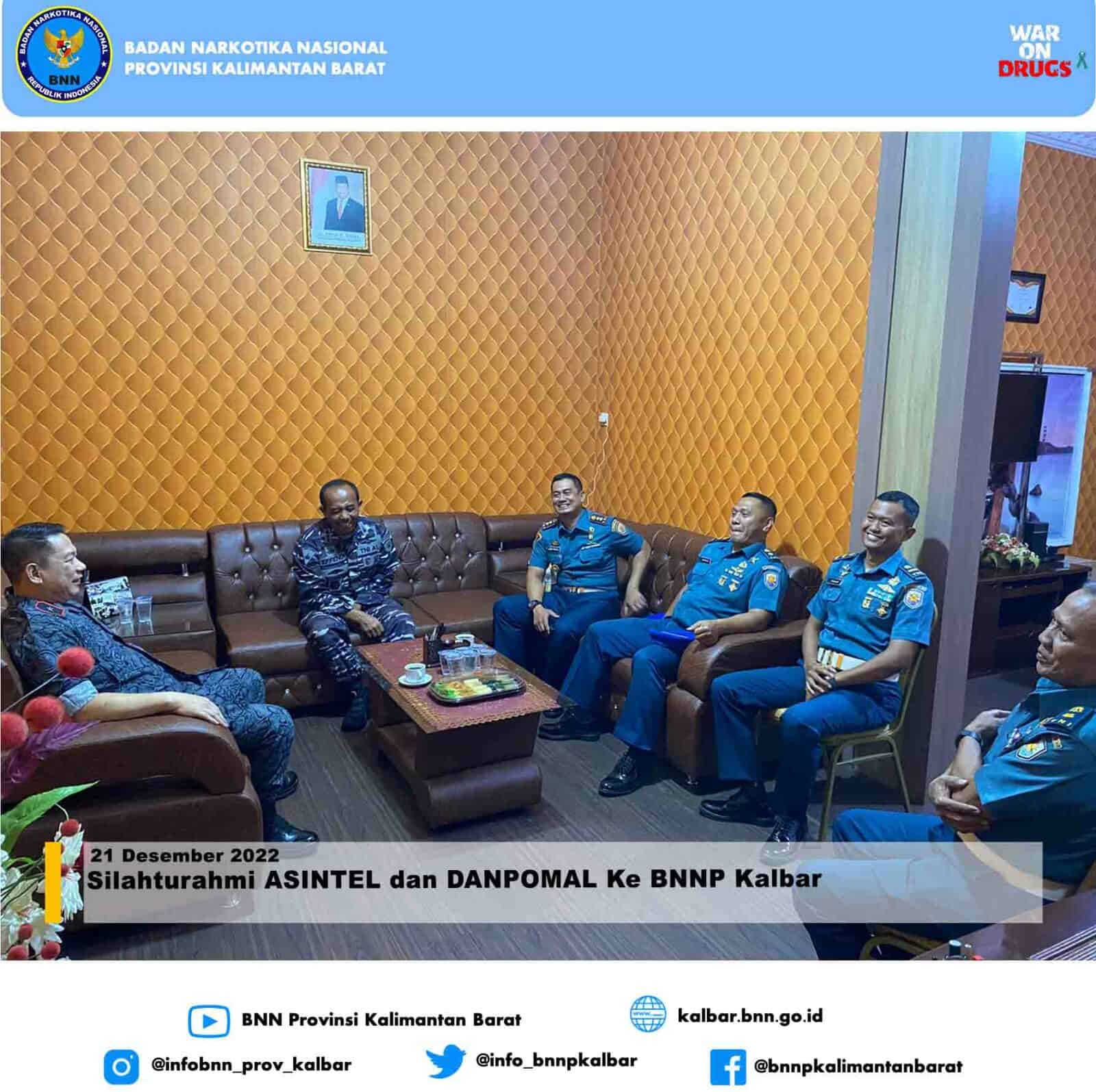 Silahturahmi ASINTEL dan DANPOMAL Ke BNNP Kalbar Silahturahmi ASINTEL dan DANPOMAL Ke BNNP Kalbar