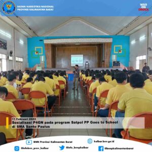 Sosialisasi P4GN pada program Satpol PP Goes to School di SMA Santo Paulus Sosialisasi P4GN pada program Satpol PP Goes to School di SMA Santo Paulus