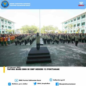 Taping Mars BNN di SMP Negeri 13 Pontianak