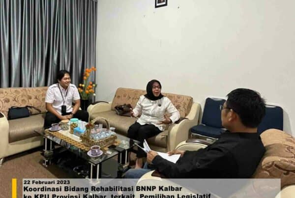Koordinasi Bidang Rehabilitasi BNNP Kalbar ke KPU Provinsi Kalbar