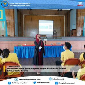 Sosialisasi P4GN pada program Satpol PP Goes to School di SMA Santo Paulus Sosialisasi P4GN pada program Satpol PP Goes to School di SMA Santo Paulus