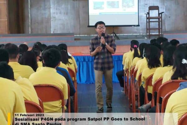 Sosialisasi P4GN pada program Satpol PP Goes to School di SMA Santo Paulus
