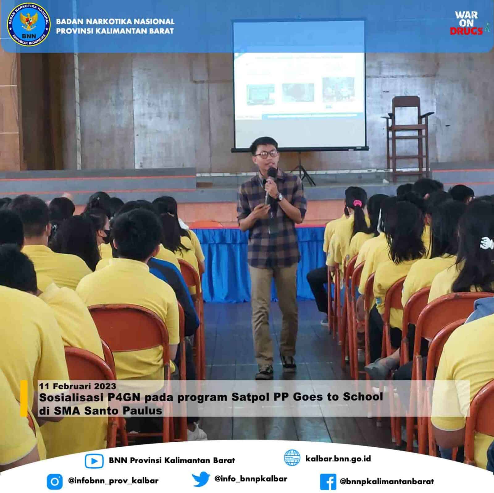 Sosialisasi P4GN pada program Satpol PP Goes to School di SMA Santo Paulus Sosialisasi P4GN pada program Satpol PP Goes to School di SMA Santo Paulus