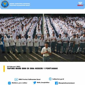 Taping Mars BNN di SMA Negeri 1 Pontianak