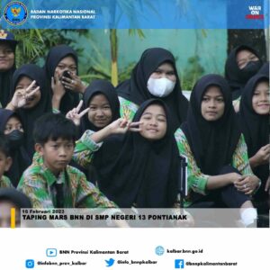Taping Mars BNN di SMP Negeri 13 Pontianak