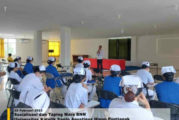 Sosialisasi dan Taping Mars BNN Universitas Katolik Santo Agustinus Hippo Pontianak