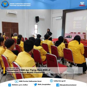 Sosialisasi P4GN dan Tiping Mars BNN di Universitas Panca Bhakti Pontianak Sosialisasi P4GN dan Tiping Mars BNN di Universitas Panca Bhakti Pontianak