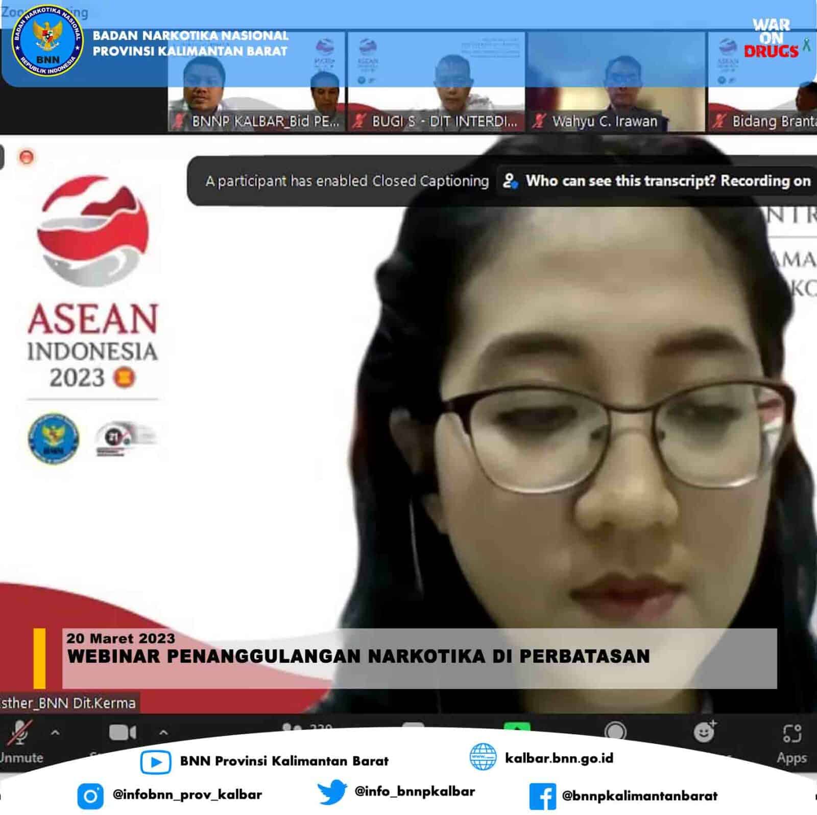 Webinar Penanggulangan Narkotika di Perbatasan