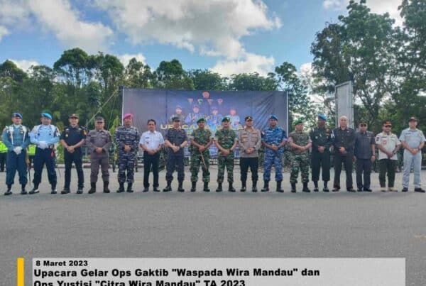 Upacara Gelar Ops Gaktib “Waspada Wira Mandau” dan Ops Yustisi “Citra Wira Mandau” TA 2023