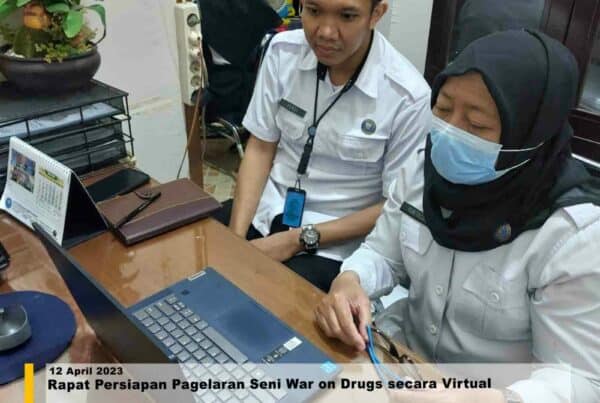 Rapat Persiapan Pagelaran Seni War on Drugs secara Virtual