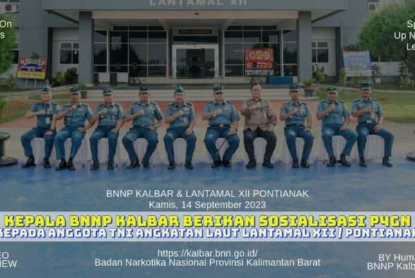Kepala BNNP Kalbar Berikan Sosialisasi Anggota TNI Angkatan Laut Lantamal XII Pontianak