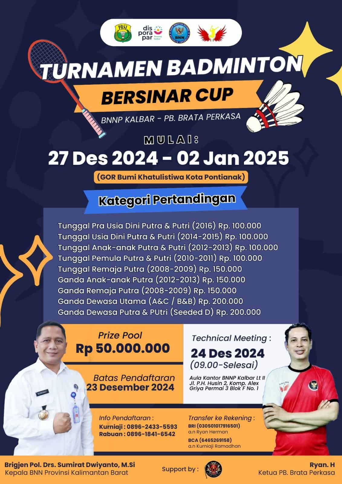 TURNAMEN BADMINTON BERSINAR CUP TURNAMEN BADMINTON BERSINAR CUP